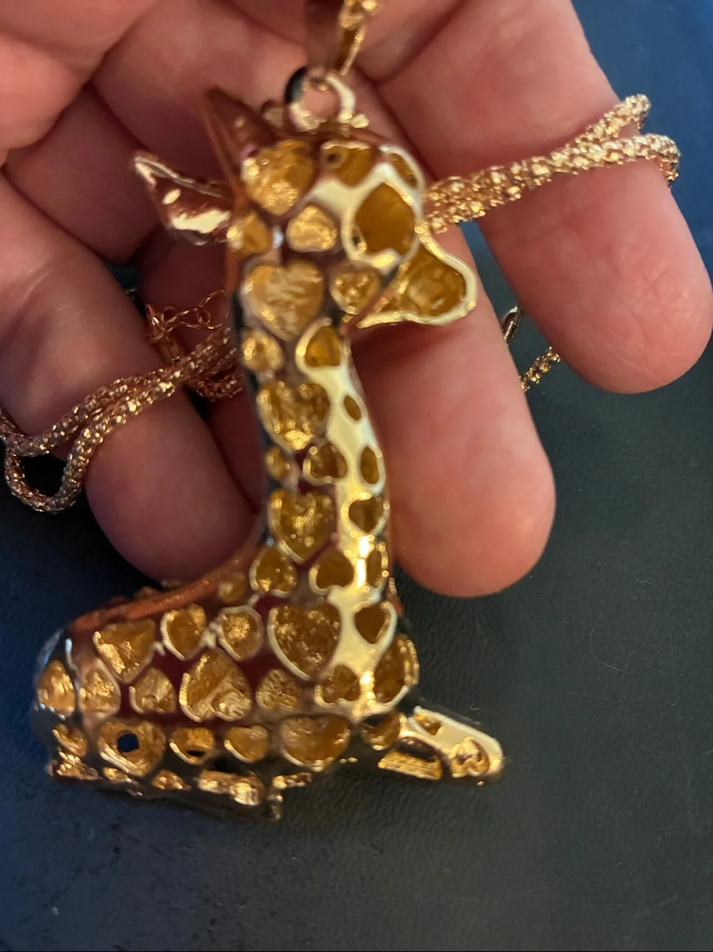 Gold-Tone Crystal Giraffe Pendant Necklace - Women's Jewelry